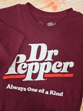 Dr Pepper Maroon Graphic Tee Shirt Size S (34/36 "Always One Of A Kind"
